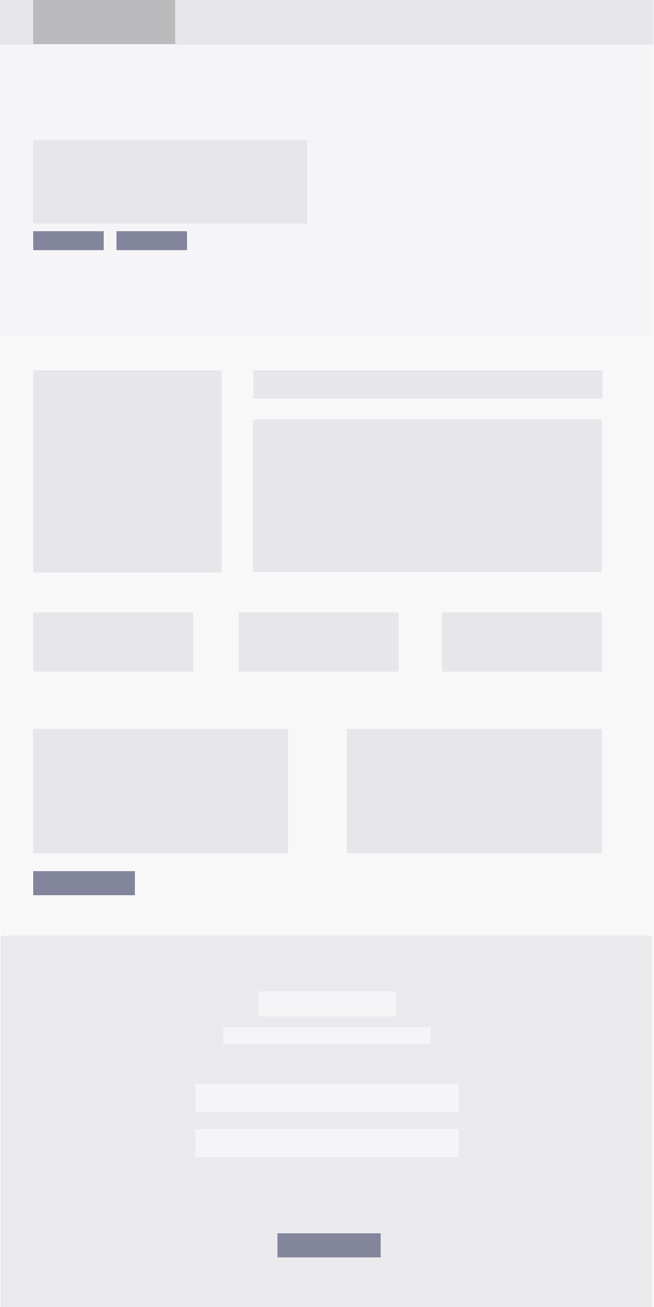 grey boxing. UI & UX design by Katherine Delorme.